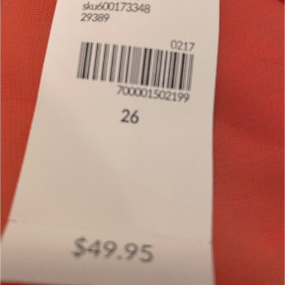 Lane Bryant Coral Sheer and Floral Satin Double Layered Tank Top Size 26 NWT - Picture 5 of 11